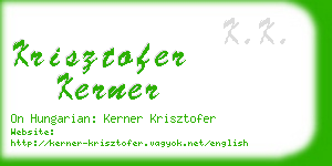 krisztofer kerner business card